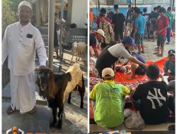 Masjid At-Taqwa Muhammadiyah Desa Kebalankulon Kecamatan Sekaran Kurban 14 Ekor Sapi Serta 18 Ekor Kambing