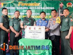 Dandim 0813 Bojonegoro Resmikan Gedung Baru Markas Koramil Baureno