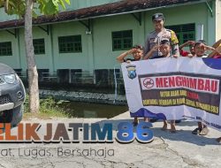 Polsek Sekaran Memberikan Pesan-pesan Kamtibmas Agar Tidak Bermain Atau Mandi di Sungai