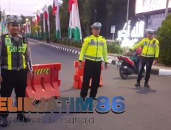 Personil Polres Lamongan Laksanakan Pengamanan Minggu Ceria