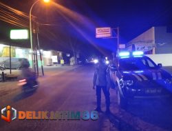 Patroli Blue light Anggota Polsek Sekaran Jaga Kamtibmas Kondusif Malam Hari