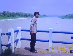 Polsek Laren Laksanakan Patroli Cek Ketinggian Debit Air Sungai Bengawan Solo Situasi Masih Normal