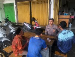 Polsek Sekaran Laksanakan Patroli Dialogis Pagi hari Dengan Sasaran Warung Kopi