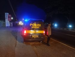 Polsek Babat Perkuat Keamanan Malam Hari dengan Patroli Blue Light Intensif