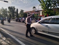 Polsek Babat Tingkatkan Pengaturan Lalu Lintas Pagi untuk Antisipasi Kemacetan dan Tindak Kriminalitas
