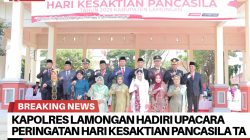 Kapolres Lamongan Hadiri Upacara Peringatan Hari Kesaktian Pancasila Tahun 2025 di Alun-Alun Lamongan