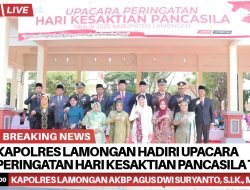 Kapolres Lamongan Hadiri Upacara Peringatan Hari Kesaktian Pancasila Tahun 2025 di Alun-Alun Lamongan