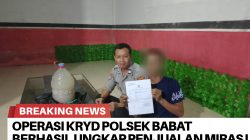 Operasi KRYD Polsek Babat Berhasil Ungkap Penjualan Miras Ilegal, Belasan Liter Toak Disita