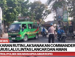 Polsek Sekaran Rutin Laksanakan Commander Wish Pagi, Pastikan Arus Lalu Lintas Lancar dan Aman