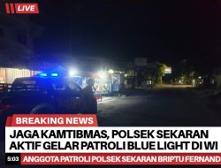 Jaga Kamtibmas, Polsek Sekaran Aktif Gelar Patroli Blue Light di Wilayah Perbatasan