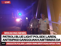 Patroli Blue Light Polsek Laren, Antisipasi Gangguan Kamtibmas dan Berikan Rasa Aman