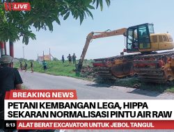 Petani Kembangan Lega, HIPPA Sekaran Normalisasi Pintu Air Rawa Sekaran