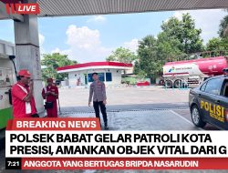 Polsek Babat Gelar Patroli Kota Presisi, Amankan Objek Vital dari Gangguan Kamtibmas