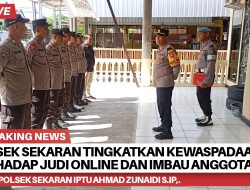 Polsek Sekaran Tingkatkan Kewaspadaan Terhadap Judi Online dan Imbau Anggota Jaga Kesehatan dalam Apel Pagi