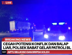 Cegah Potensi Konflik dan Balap Liar, Polsek Babat Gelar Patroli Blue Light Dini Hari