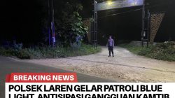 Polsek Laren Gelar Patroli Blue Light, Antisipasi Gangguan Kamtibmas di Malam Hari