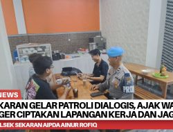 Polsek Sekaran Gelar Patroli Dialogis, Ajak Warga Bulutengger Ciptakan Lapangan Kerja dan Jaga Kamtibmas