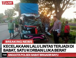 Kecelakaan Lalu Lintas Terjadi di Babat, Satu Korban Luka Berat