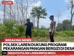 Polsek Laren Dukung Program Pekarangan Pangan Bergizi di Desa Gampangsejati