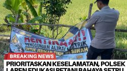 Prioritaskan Keselamatan, Polsek Laren Edukasi Petani Bahaya Setrum Tikus di Lahan Pertanian