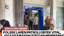 Polsek Laren Patroli Obyek Vital, Jaga Keamanan ATM dan Minimarket