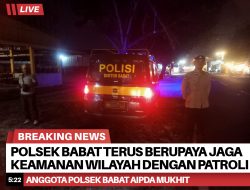 Polsek Babat Terus Berupaya Jaga Keamanan Wilayah dengan Patroli Blue Light Malam