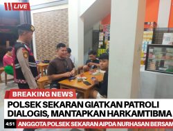 Polsek Sekaran Giatkan Patroli Dialogis, Mantapkan Harkamtibmas di Wilayah Kecamatan Sekaran