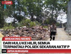 Dari Hulu ke Hilir Semua Terpantau: Polsek Sekaran Aktif Patroli PKP Antisipasi Bencana