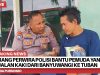 Seorang Perwira Polisi Bantu Pemuda yang Berjalan Kaki dari Banyuwangi ke Tuban