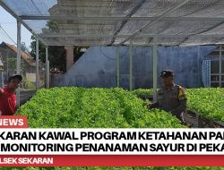 Polsek Sekaran Kawal Program Ketahanan Pangan Nasional, Monitoring Penanaman Sayur di Pekarangan Warga