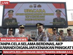 Tanpa Cela Selama Berdinas, AKP Suwandi Diganjar Kenaikan Pangkat Pengabdian