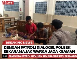 Dengan Patroli Dialogis, Polsek Sekaran Ajak Warga Jaga Keamanan Lingkungan Bersama