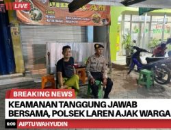 Keamanan Tanggung Jawab Bersama, Polsek Laren Ajak Warga Aktif dalam Patroli Dialogis